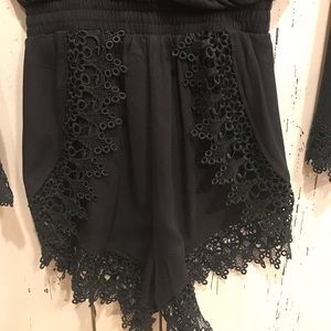 OneHart 100% black rayon romper